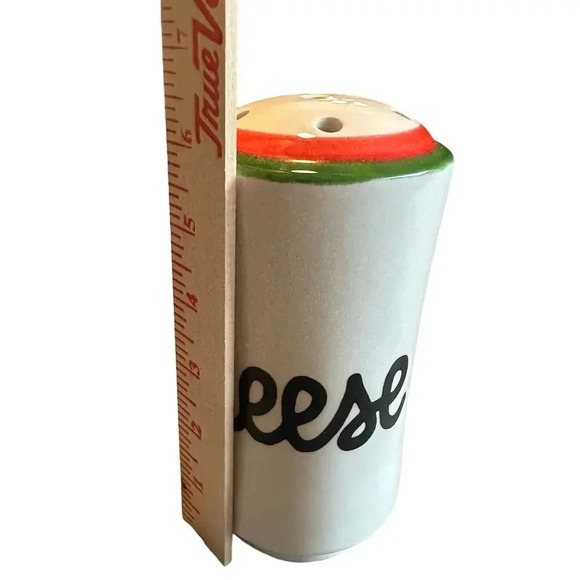 Vintage Baldelli‎ Italia Grated Cheese Shaker White with Red + Green Accents - Picture 6 of 6